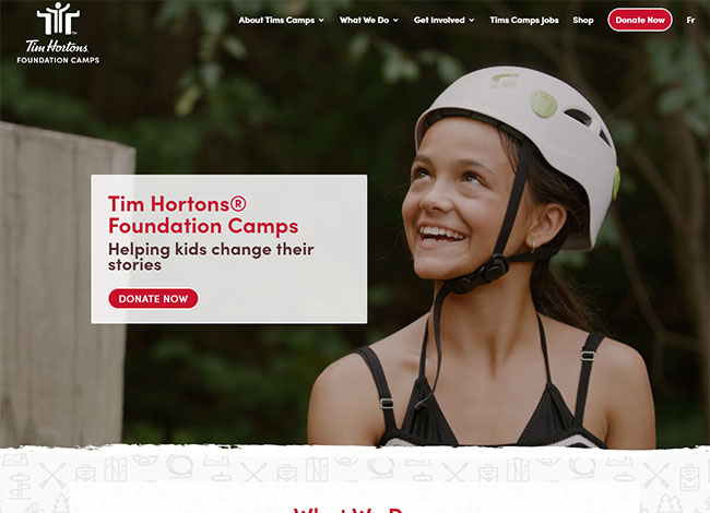 Tims Camps Website Design Project